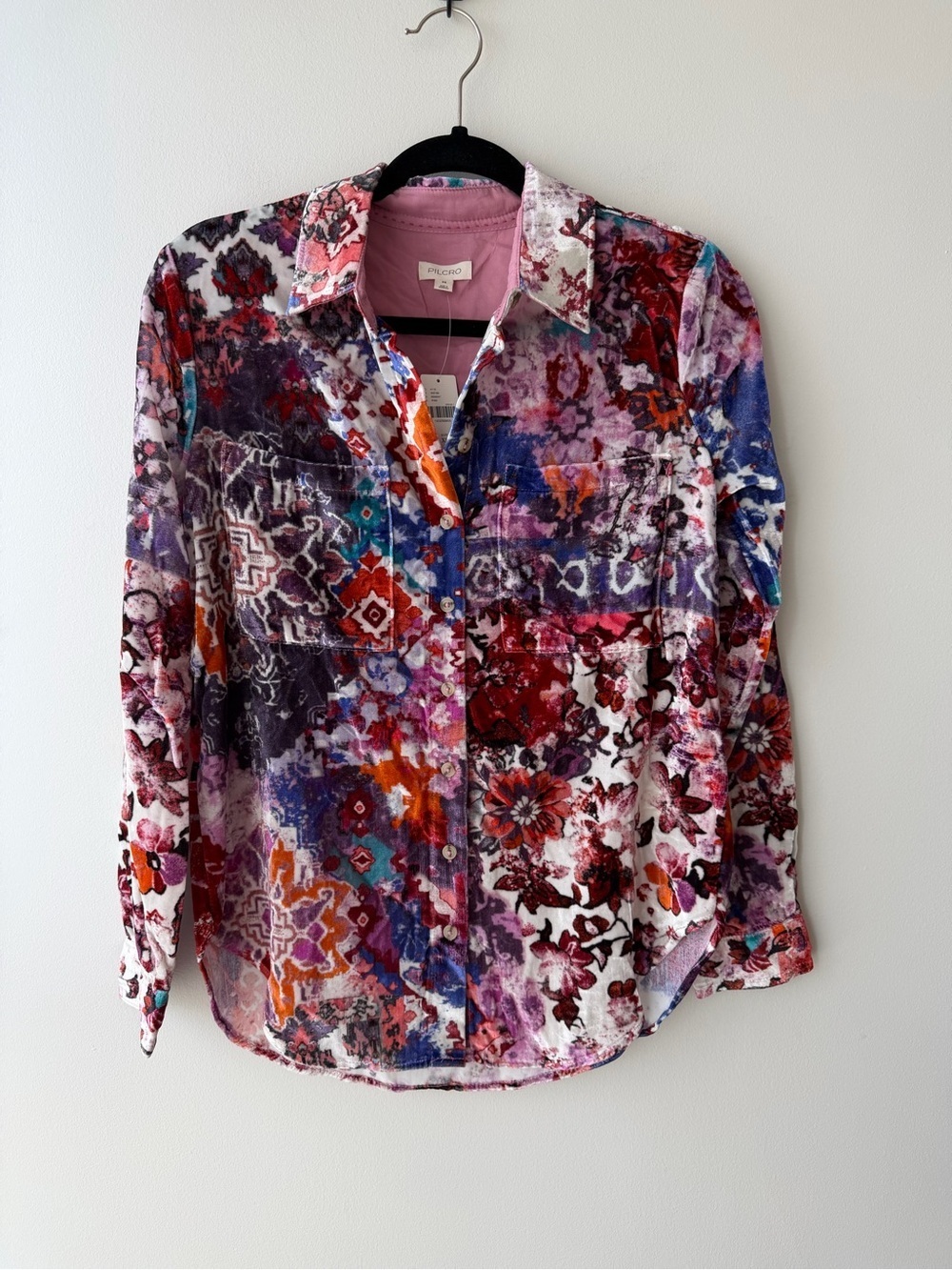 Anthropologie Hadley Velvet Relaxed Buttondown Shirt NWT - Picture 5 of 8